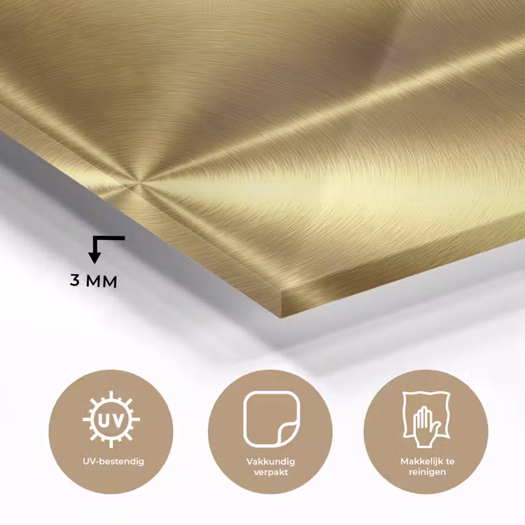 Textuur - Geborsteld Goud - Industrieel - Metallic plexiglas 5mm klein 11 -sfeer2
