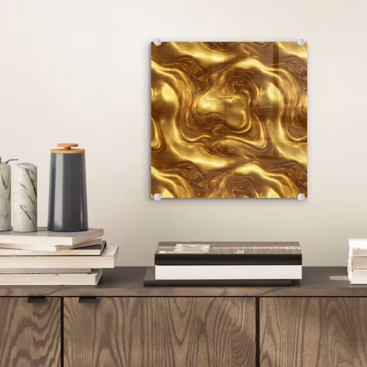 Textuur - Vloeibaar - Organisch - Goud plexiglas 5mm klein 11 -sfeer1
