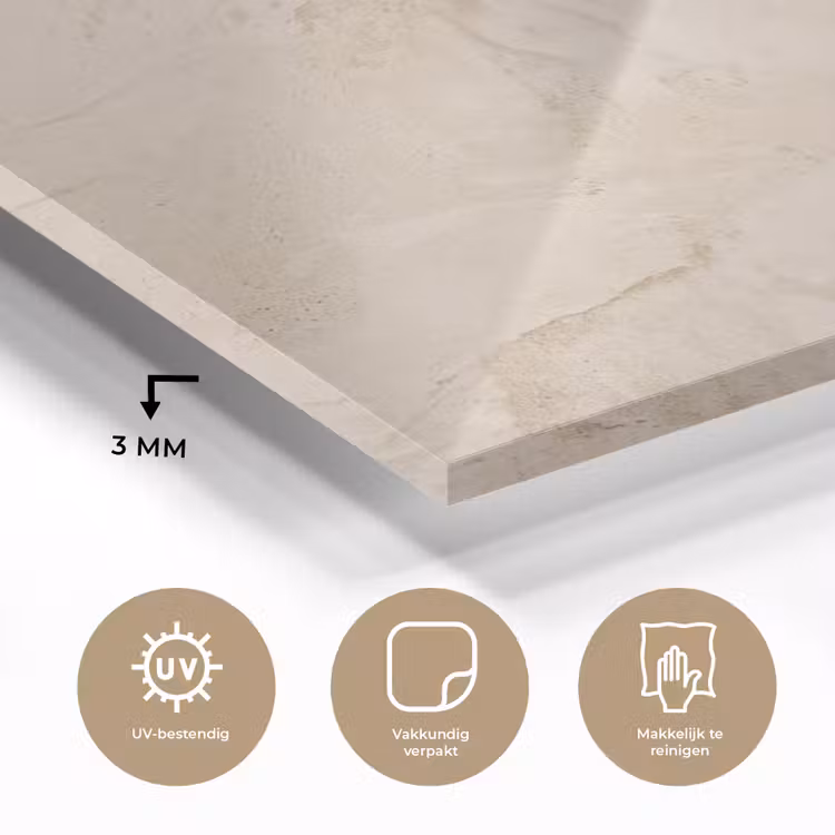 Textuur - Patroon - Abstract - Modern - Beige plexiglas 5mm klein -sfeer2