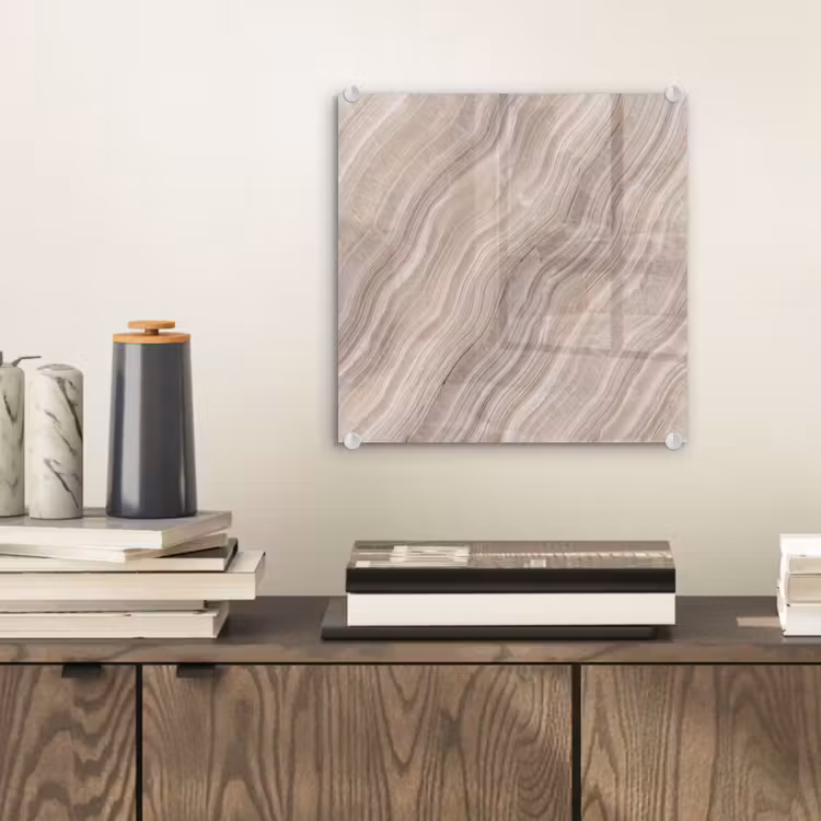 Textuur - Golvend - Abstract - Modern - Beige plexiglas 5mm klein -sfeer1