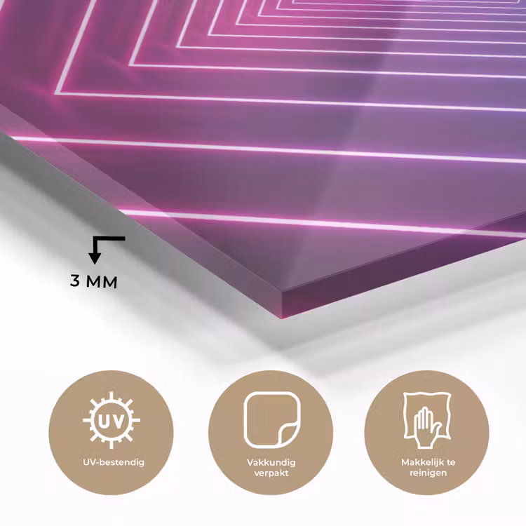 Driedimensionaal - Tunnel - Ruimte plexiglas 5mm klein -sfeer2