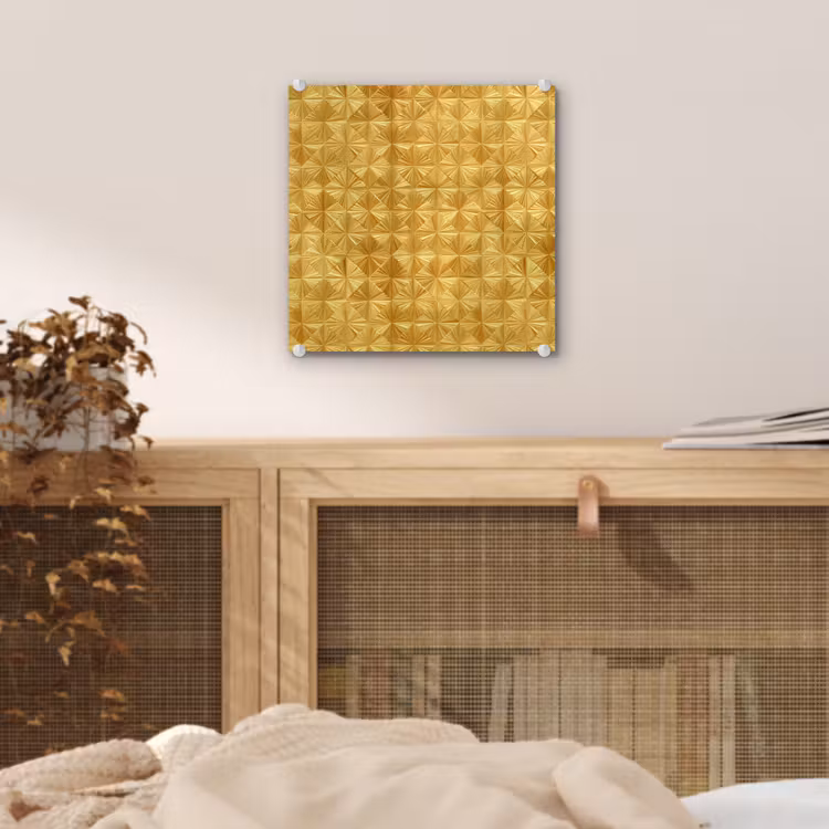 Tegels - Geometrisch - Reliëf - Goud plexiglas 5mm klein 11 -sfeer4