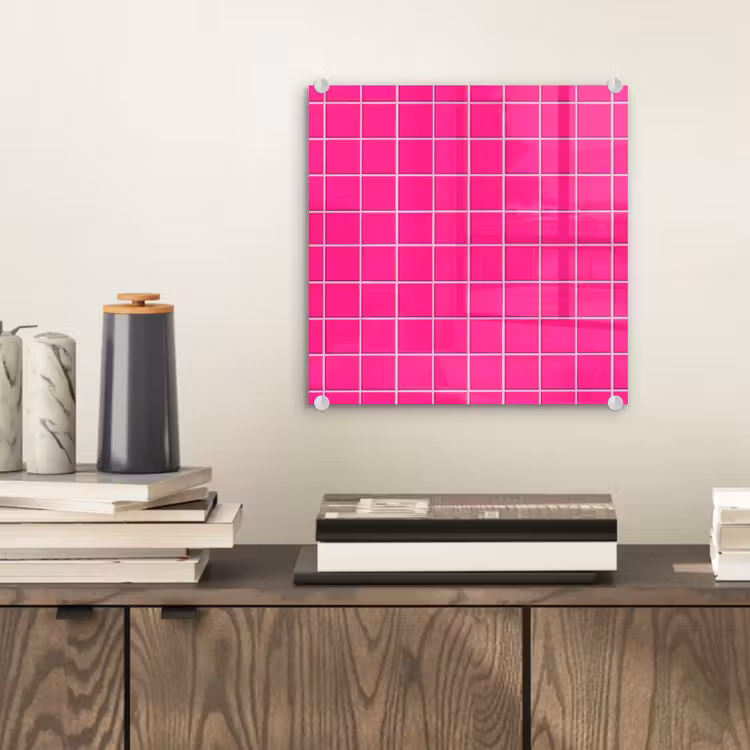 Tegels - Vierkant - Fuchsia plexiglas 5mm klein 11 -sfeer1