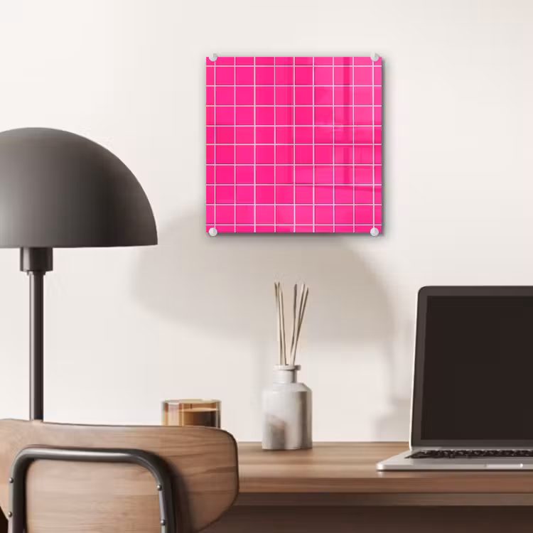 Tegels - Vierkant - Fuchsia plexiglas 5mm klein 11 -sfeer6
