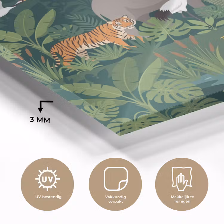 Tropisch - Jungle - Groen plexiglas 5mm klein -sfeer2