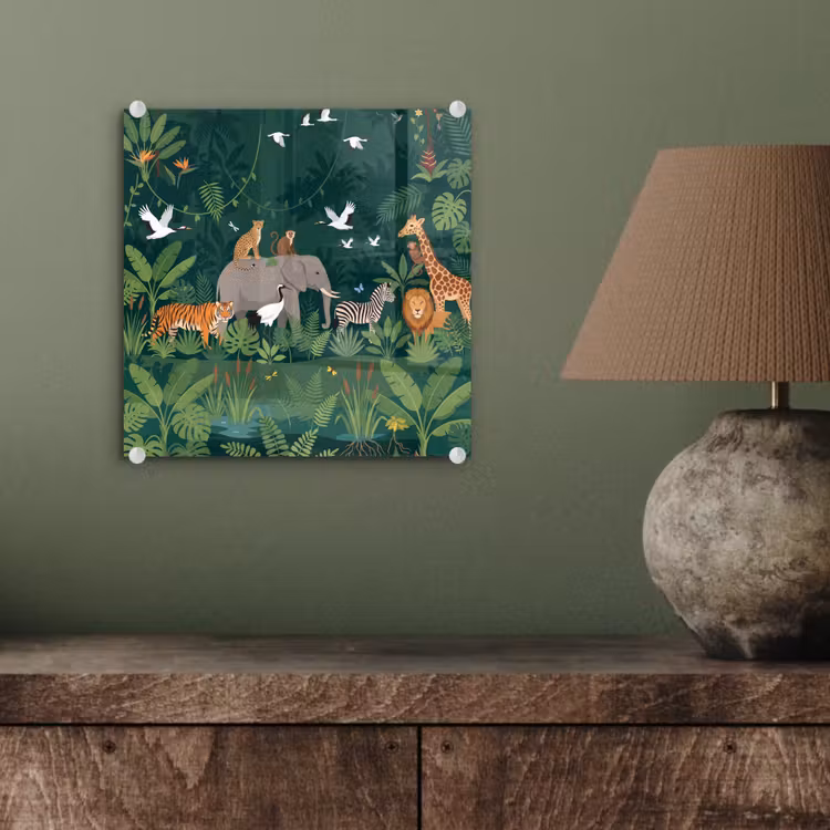 Tropisch - Jungle - Groen plexiglas 5mm klein -sfeer3