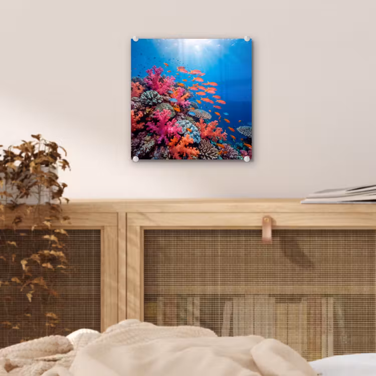 Onderwater - Koraalrif - Vissen - Oceaan - Natuur plexiglas 5mm klein -sfeer4