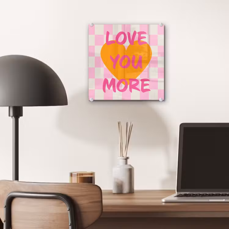 Valentijn - Love - Roze - Oranje plexiglas 5mm klein -sfeer6
