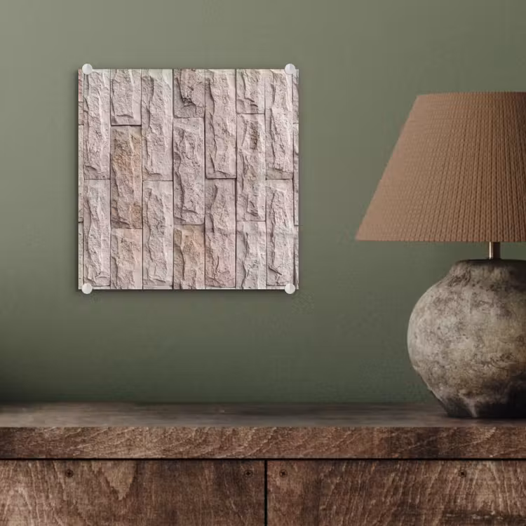 Muur - Steen - Ruw - Beige - Textuur plexiglas 5mm klein -sfeer3