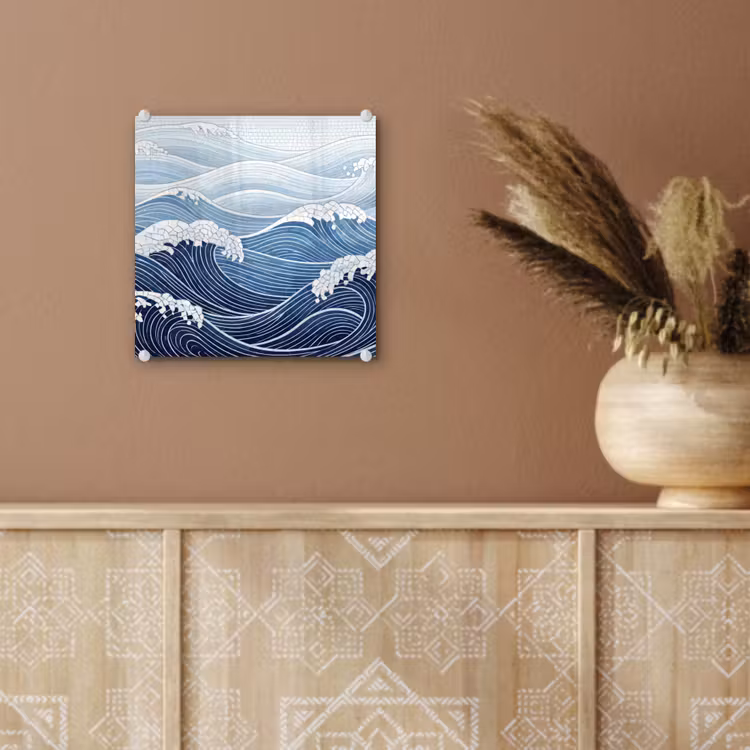 Water - Mozaïek - Landschap - Modern - Blauw plexiglas 5mm klein -sfeer5