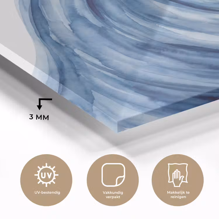 Water - Beweging - Natuur - Modern - Blauw plexiglas 5mm klein -sfeer2