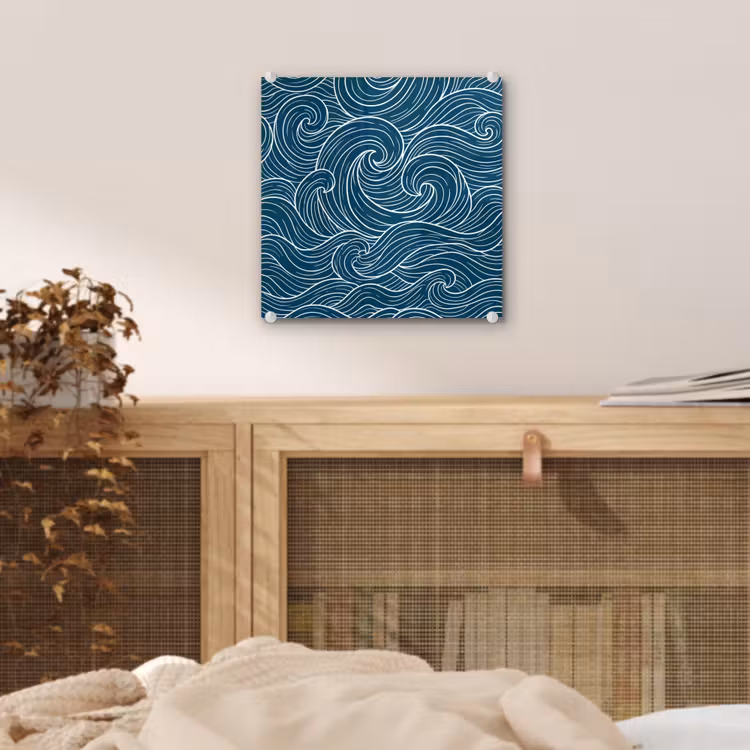 Golven - Spiraal - Water - Abstract - Blauw plexiglas 5mm klein -sfeer4