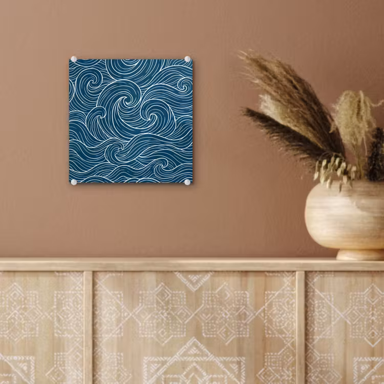Golven - Spiraal - Water - Abstract - Blauw plexiglas 5mm klein -sfeer5