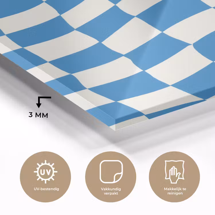 Golvend - Patroon - Blauw plexiglas 5mm klein 11 -sfeer2