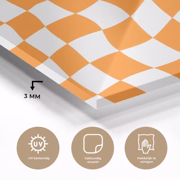 Golvend - Patroon - Oranje plexiglas 5mm klein 11 -sfeer2