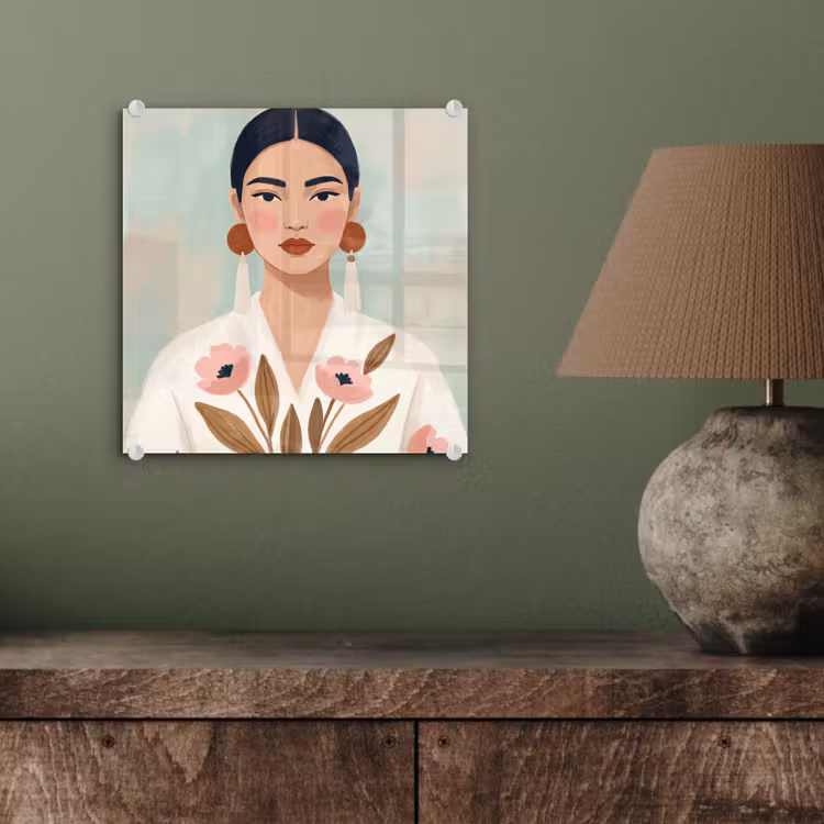 Vrouw - Kimono - Pastel plexiglas 5mm klein -sfeer3