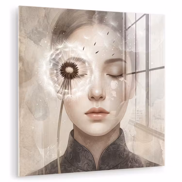 Vrouw - Sereen - Grijs plexiglas 5mm klein -zzzproduct_nieuw