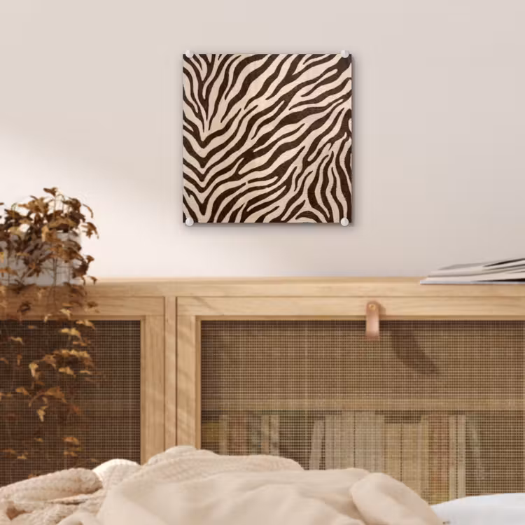 Zebra - Strepen - Bruin plexiglas 5mm klein -sfeer4