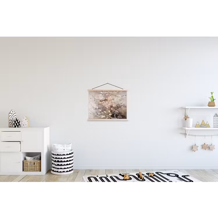 Amandelbloesem - Kunst - Van Gogh - Beige - Abstract textielposter latten blank klein -kinderkamer