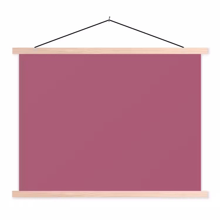 Berry - Roze -Pink textielposter latten blank klein 122 -3d