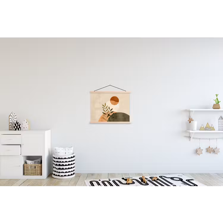 Takken - Vormen - Abstract textielposter latten blank klein -kinderkamer