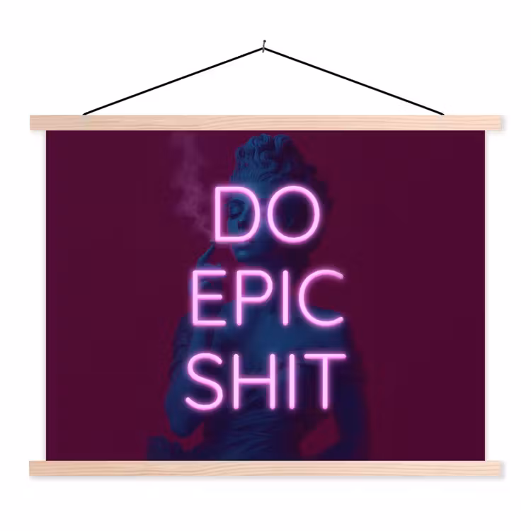 Buste - Neon - LED - Letters textielposter latten blank klein -3d
