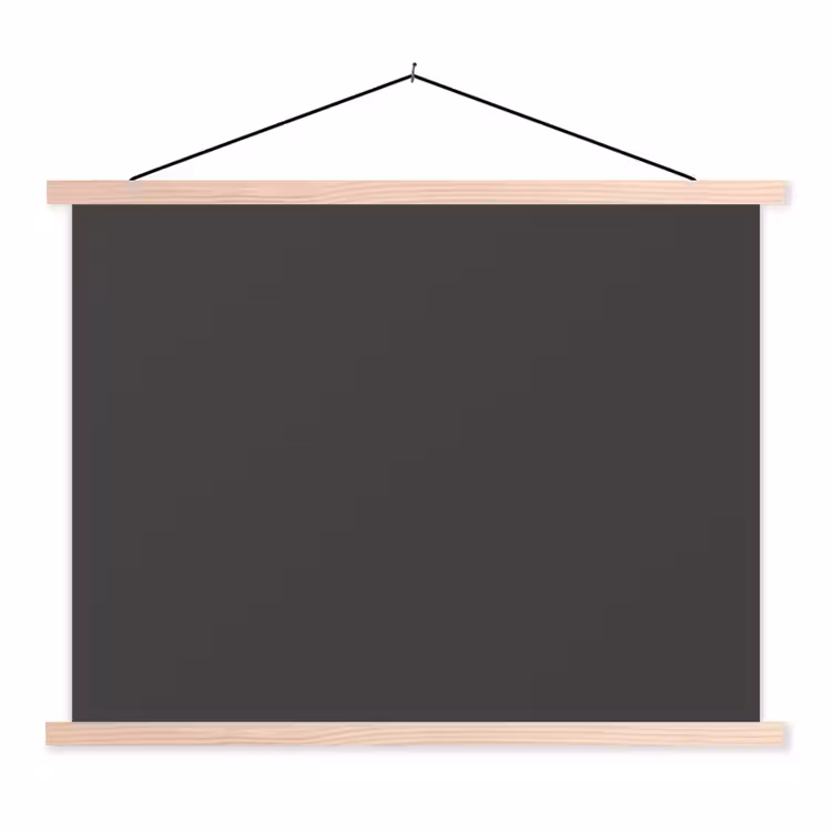 Charcoal - Grijs- Grey textielposter latten blank klein 122 -3d