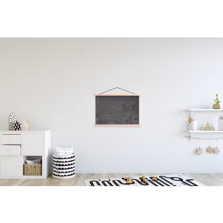 Beton - Grijs - Lijn - Vormen textielposter latten blank klein -kinderkamer