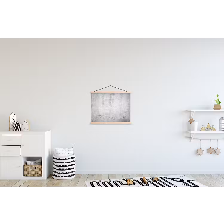 Beton - Grijs - Patroon - Vintage - Industrieel textielposter latten blank klein -kinderkamer