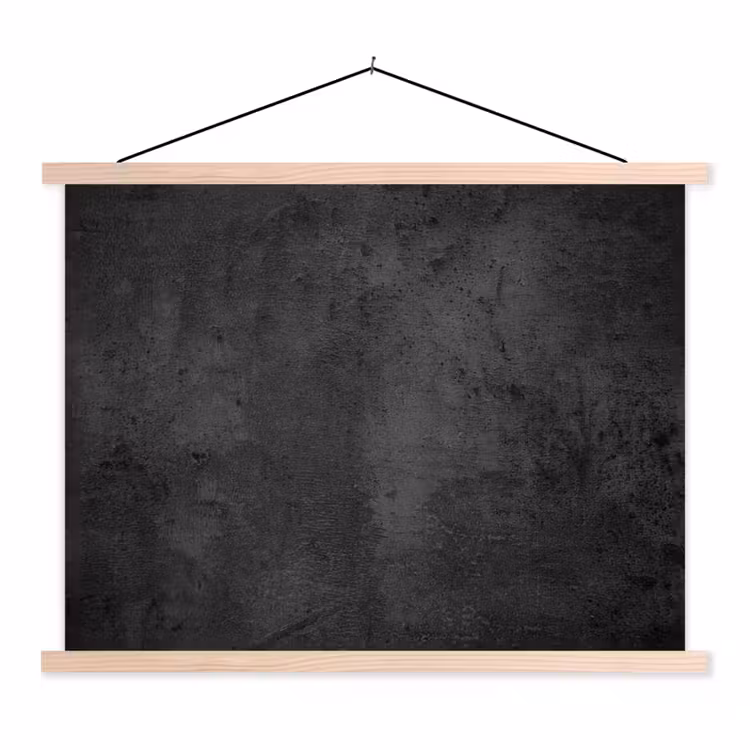 Beton - Robuust - Vintage - Rustiek - Grijs - Zwart textielposter latten blank klein -3d