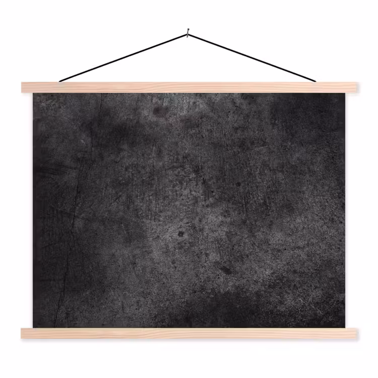 Beton - Structuur - Retro - Zwart - Grijs - Rustiek textielposter latten blank klein -3d