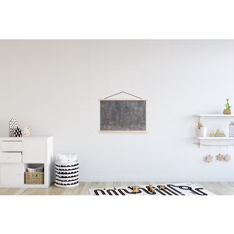 Beton - Muur - Cement textielposter latten blank klein -kinderkamer