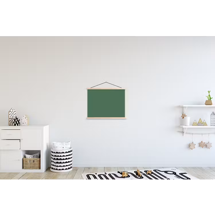 Deep - Sagewood - Groen textielposter latten blank klein 122 -kinderkamer