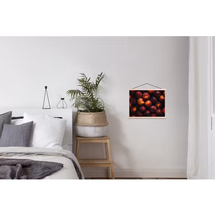 Fruit - Close up - Nectarines textielposter latten blank klein -woonkamer