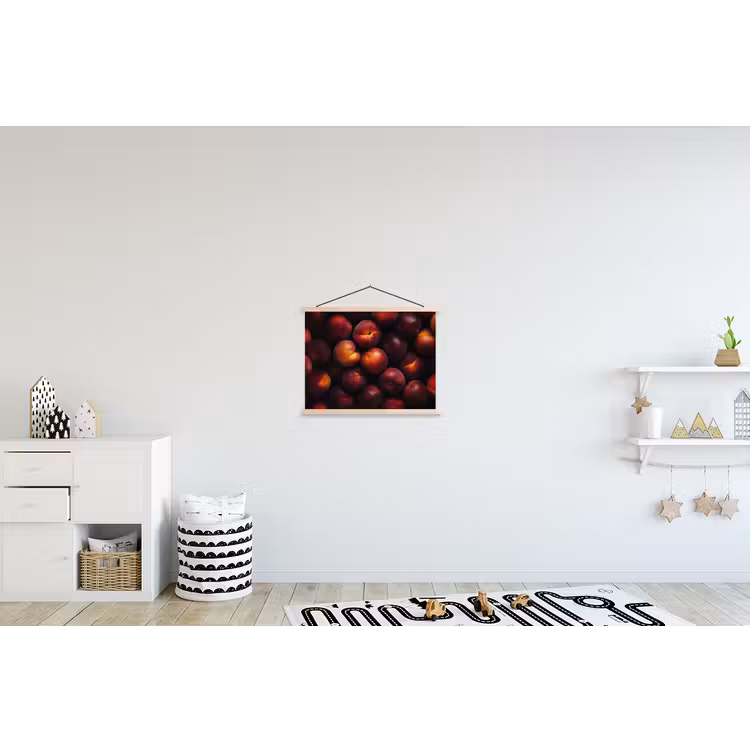 Fruit - Close up - Nectarines textielposter latten blank klein -kinderkamer