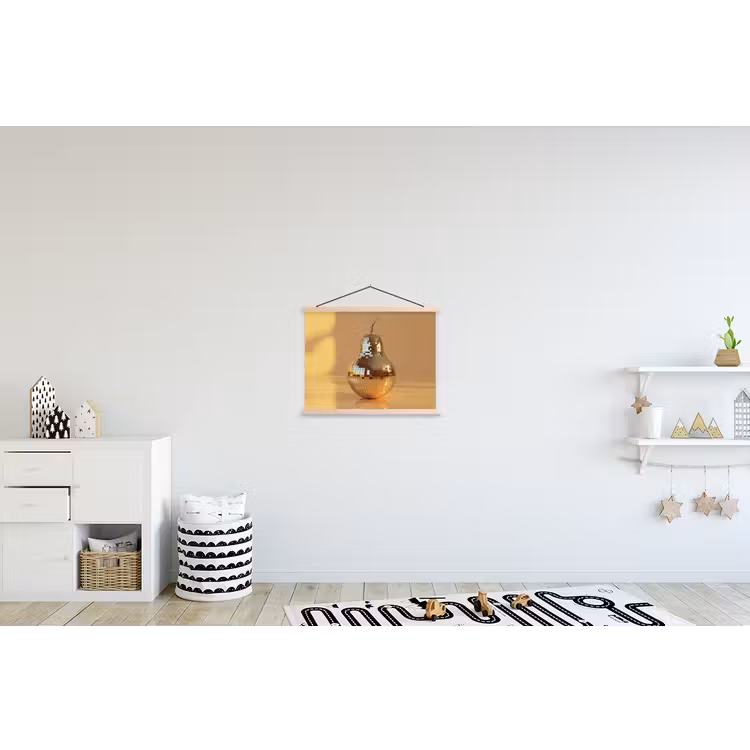 Goud - Disco - Glitter - Peer textielposter latten blank klein -kinderkamer