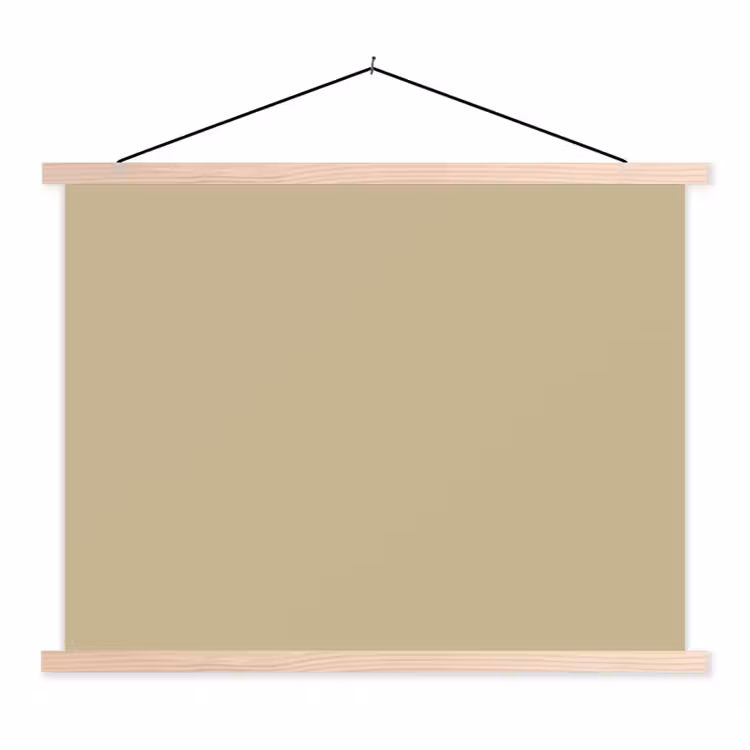 Greenhouse - Sage - Groen textielposter latten blank klein 122 -3d