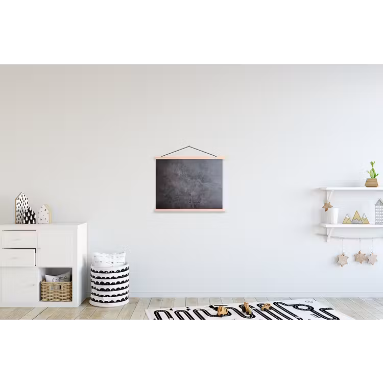 Industrieel - Beton - Grijs - Leisteen - Retro textielposter latten blank klein -kinderkamer