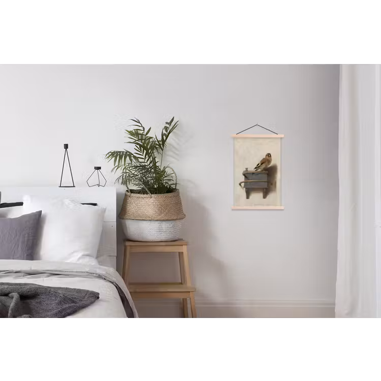 7450161238362 textielposter latten blank klein -woonkamer