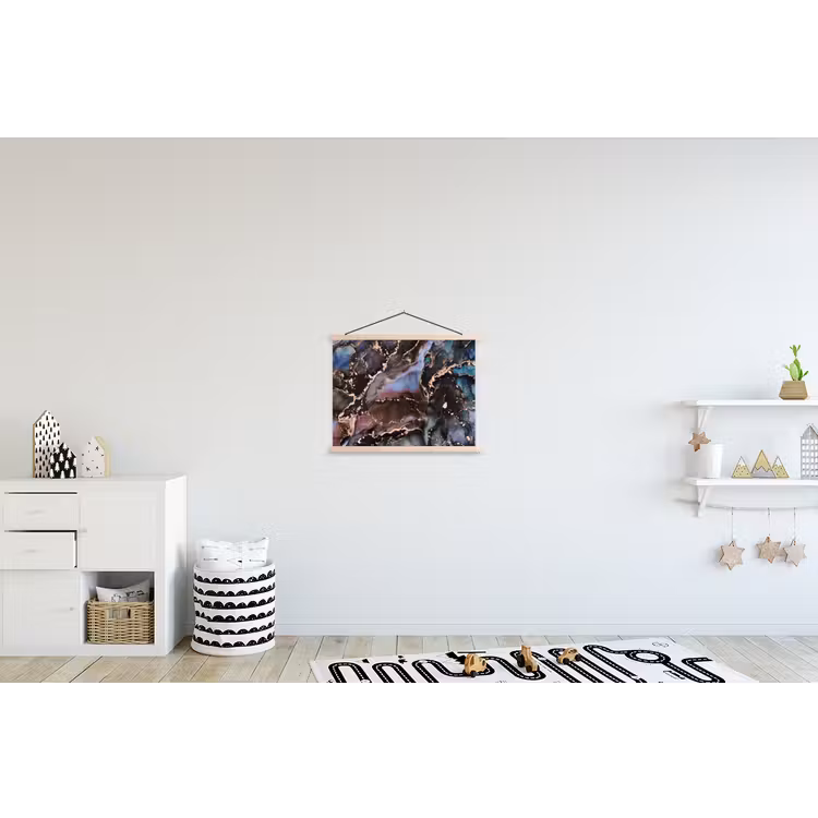 Marmer - Goud - Rosé textielposter latten blank klein -kinderkamer