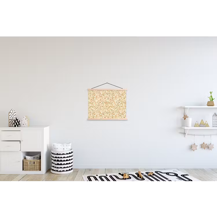 Mozaïek - Patroon - Terracotta textielposter latten blank klein 122 -kinderkamer