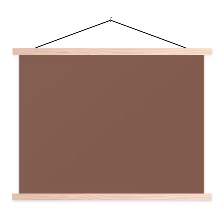 Muted - Chestnut - Bruin textielposter latten blank klein 122 -3d
