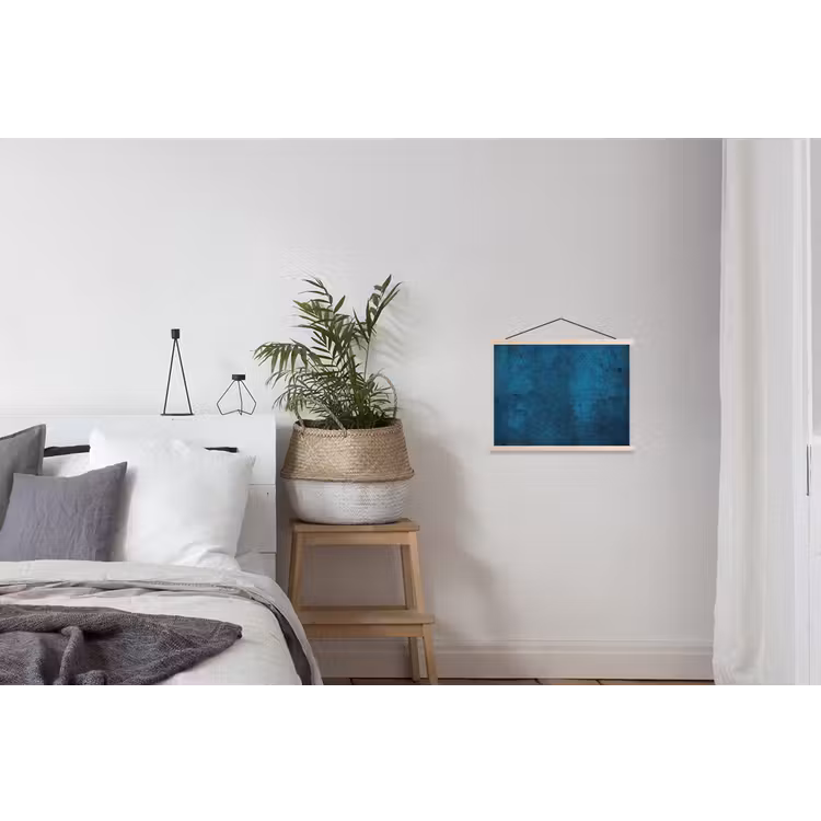 Beton19-3-2 textielposter latten blank klein -woonkamer