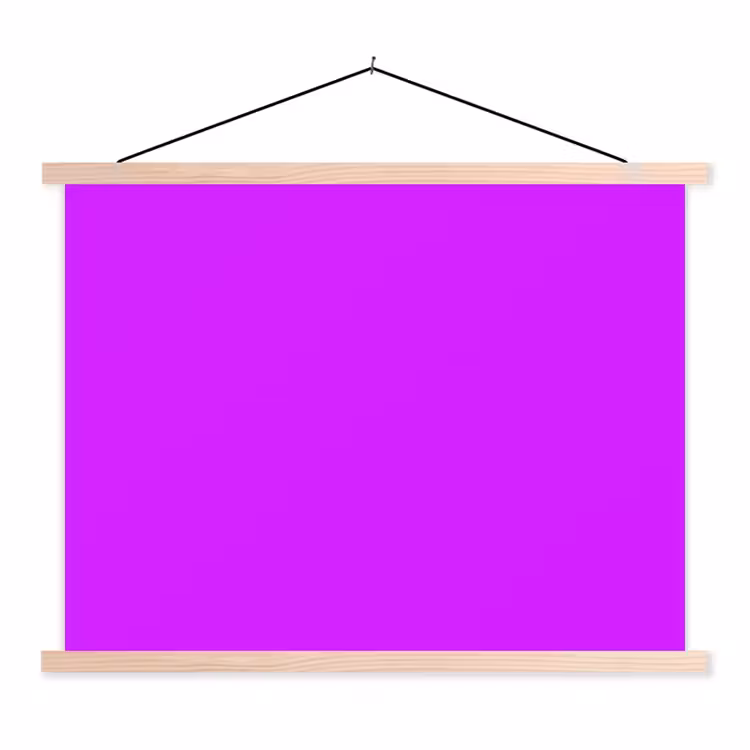 Neon - Orchid - Paars textielposter latten blank klein 122 -3d
