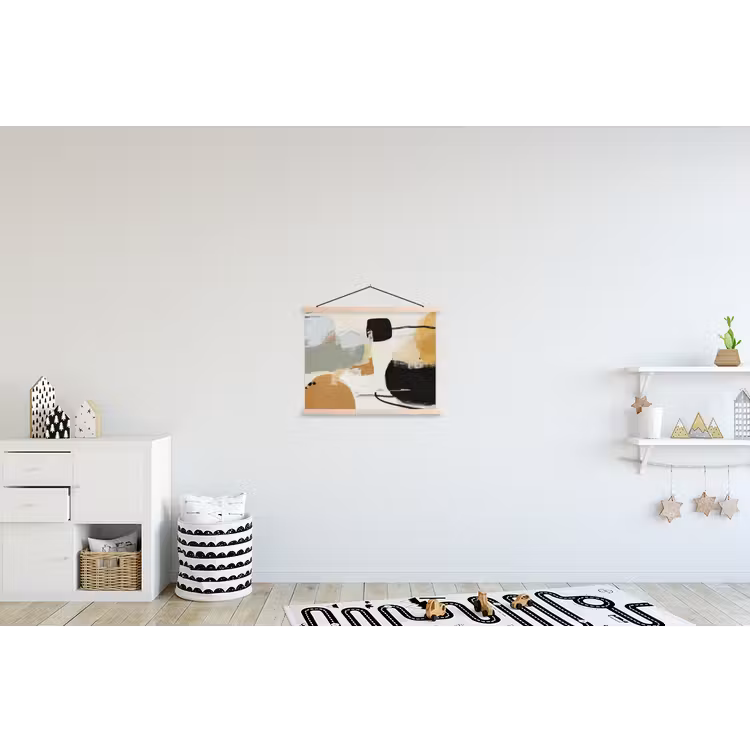 Paint - Abstract - Kleuren textielposter latten blank klein -kinderkamer