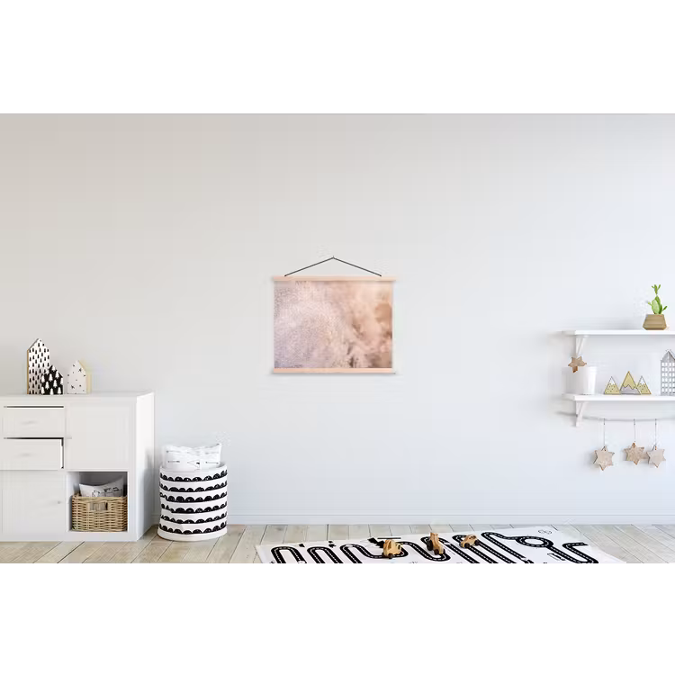 Pampagras met een zachte structuur uit de natuur textielposter latten blank klein -kinderkamer