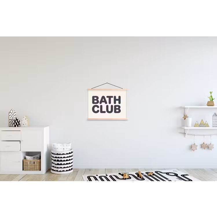 Quote - Grijs - Wit textielposter latten blank klein -kinderkamer