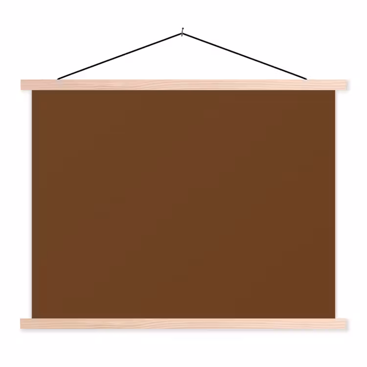 Rich - Espresso - Bruin textielposter latten blank klein 122 -3d