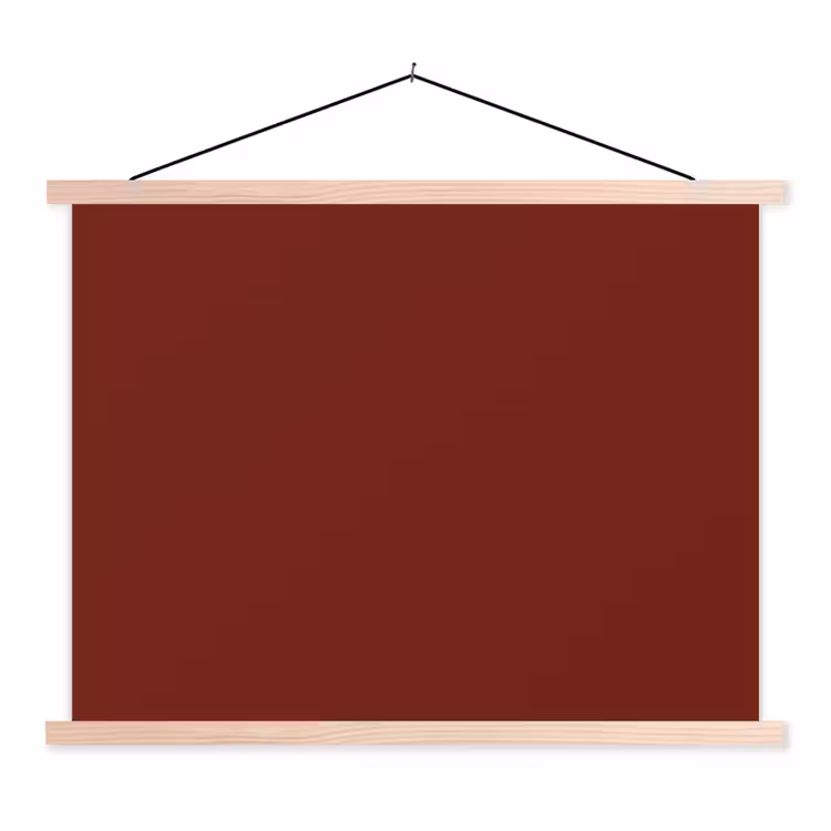 Rustic - Terracotta - Rood textielposter latten blank klein 122 -3d