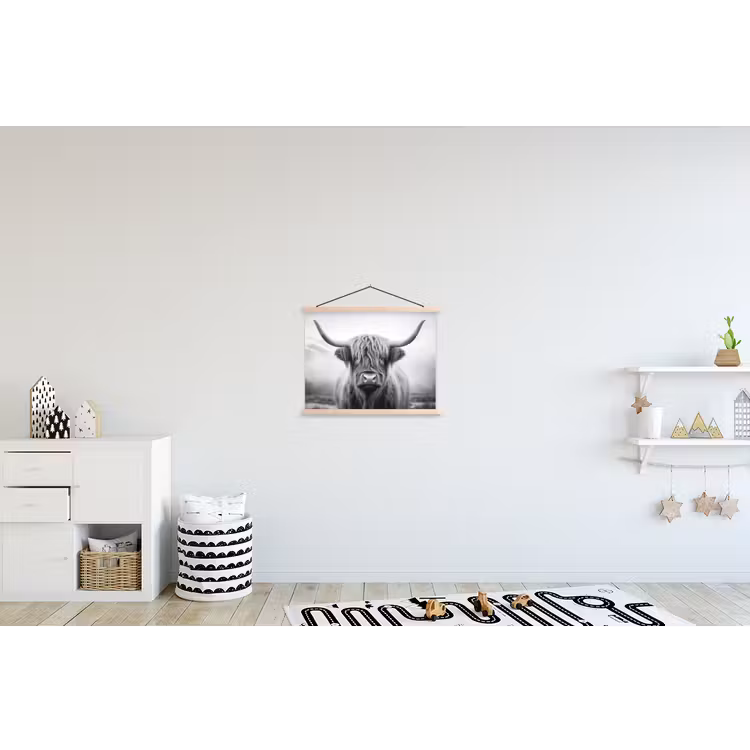 HOOFD textielposter latten blank klein -kinderkamer